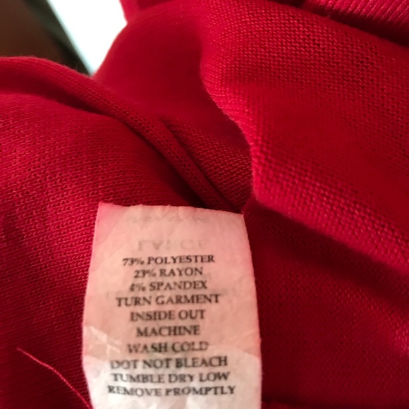 Dereon Deep Red Dress Half Sleeve Cuffed - Picture 5 of 7